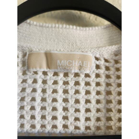 Michael Kores Women's Crochet Thick Lace Up Sweater- Sm - Picture 5 of 8